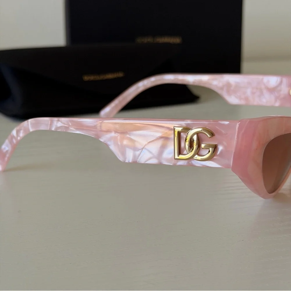 New! Dolce & Gabbana Pink Marble Sunglasses, DG4450 3231/13, Authentic